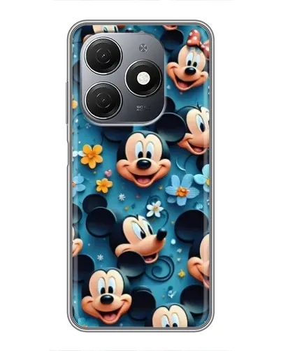 Чехол для TECNO Spark 20 с картинкой «Паттерн Микки и Минни»