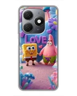 Чехол для TECNO Spark 20 с картинкой «Губка Боб Патрик» Чехол для TECNO Spark 20 с картинкой «Губка Боб Патрик»