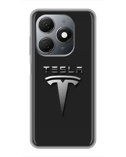 Чехол для TECNO Spark 20 с картинкой «Стальной логотип Tesla» Чехол для TECNO Spark 20 с картинкой «Стальной логотип Tesla»