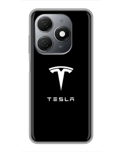 Чехол для TECNO Spark 20 с картинкой «Tesla White Logo» Чехол для TECNO Spark 20 с картинкой «Tesla White Logo»