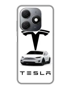 Чехол для TECNO Spark 20 с картинкой «Tesla White Style»