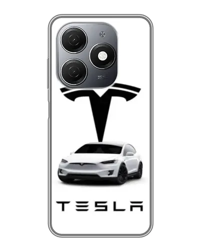Чехол для TECNO Spark 20 с картинкой «Tesla White Style» Чехол для TECNO Spark 20 с картинкой «Tesla White Style»