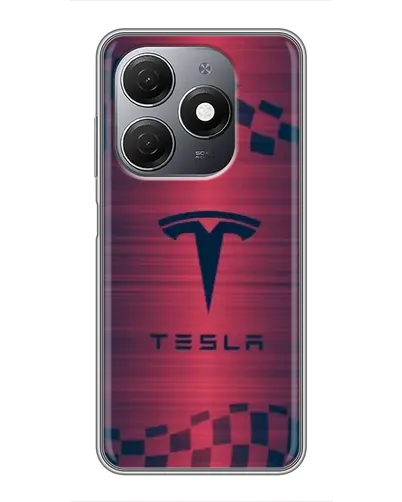 Чехол для TECNO Spark 20 с картинкой «Тесла красный карбон» Чехол для TECNO Spark 20 с картинкой «Тесла красный карбон»