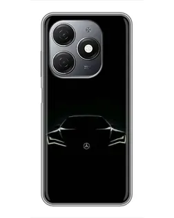 Чехол для TECNO Spark 20 с картинкой «Mercedes — силуэт авто»