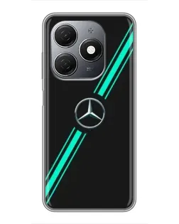 Чехол для TECNO Spark 20 с картинкой «Спортивные линии Mercedes»