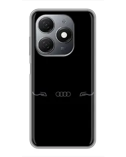 Чехол для TECNO Spark 20 с картинкой «Audi — световой подпись»
