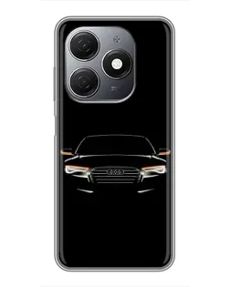Чехол для TECNO Spark 20 с картинкой «Audi — ночной контур»
