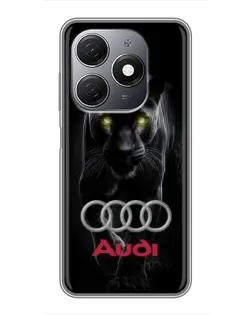Чехол для TECNO Spark 20 с картинкой «Пантера и Audi»
