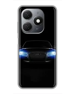 Чехол для TECNO Spark 20 с картинкой «Audi в неоне»
