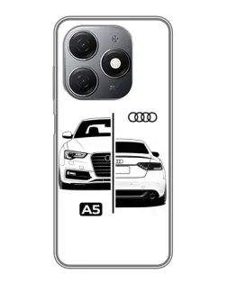 Чехол для TECNO Spark 20 с картинкой «Audi — контрастный дизайн»