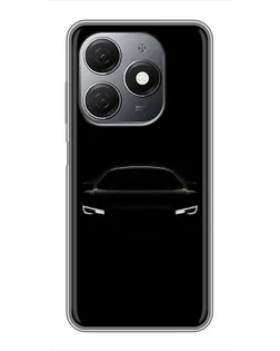 Чехол для TECNO Spark 20 с картинкой «Взгляд Audi в темноте»