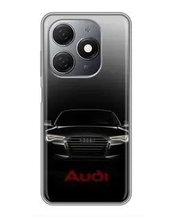 Чехол для TECNO Spark 20 с картинкой «Audi — градиентный контур»