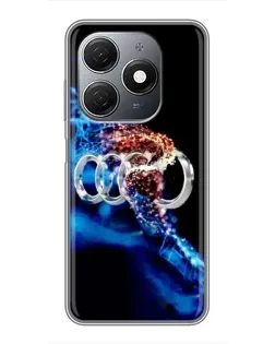 Чехол для TECNO Spark 20 с картинкой «Энергия лого Audi»