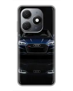 Чехол для TECNO Spark 20 с картинкой «Audi — ночное отражение»
