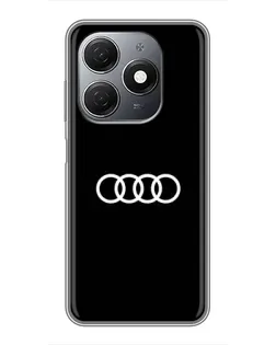 Чехол для TECNO Spark 20 с картинкой «Audi White Logo»