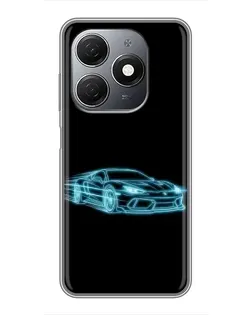 Чехол для TECNO Spark 20 с картинкой «Неоновый контур Lamborghini» Чехол для TECNO Spark 20 с картинкой «Неоновый контур Lamborghini»