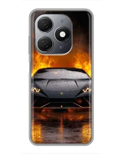 Чехол для TECNO Spark 20 с картинкой «Lamborghini в огне» Чехол для TECNO Spark 20 с картинкой «Lamborghini в огне»