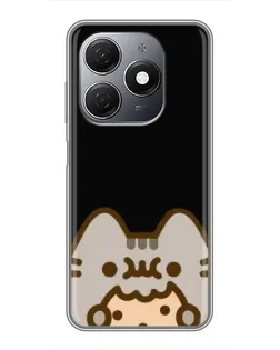 Чехол для TECNO Spark 20 с картинкой «Пушин на черном» Чехол для TECNO Spark 20 с картинкой «Пушин на черном»