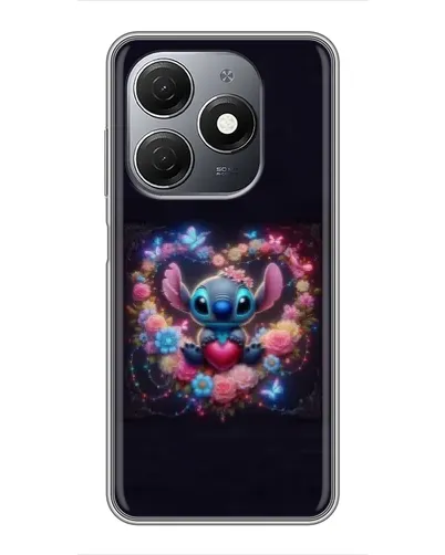 Чехол для TECNO Spark 20 с картинкой «Stitch в цветах» Чехол для TECNO Spark 20 с картинкой «Stitch в цветах»