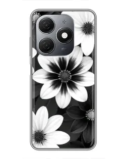 Чохол для TECNO Spark 20 з картинкою «Монохромні айстри» Чохол для TECNO Spark 20 з картинкою «Монохромні айстри»