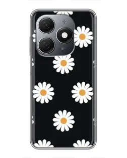 Чохол для TECNO Spark 20 з картинкою «Ромашки на чорному» Чохол для TECNO Spark 20 з картинкою «Ромашки на чорному»
