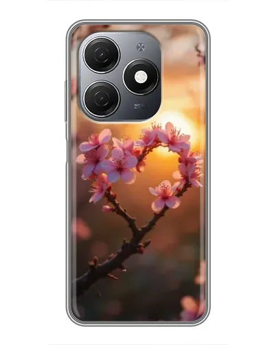 Чехол для TECNO Spark 20 с картинкой «Розовый цвет сердце на фоне заката» Чехол для TECNO Spark 20 с картинкой «Розовый цвет сердце на фоне заката»