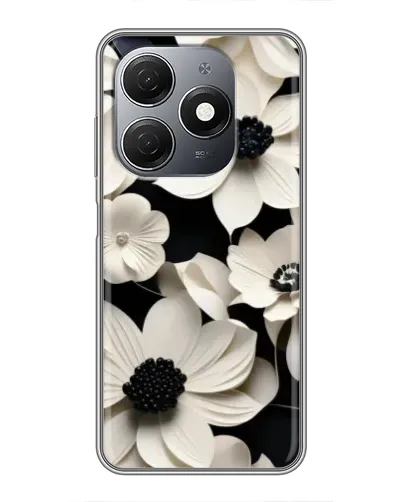 Чехол для TECNO Spark 20 с картинкой «Объемные белые цветы» Чехол для TECNO Spark 20 с картинкой «Объемные белые цветы»