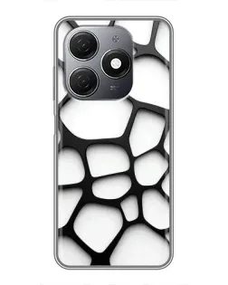 Чехол для TECNO Spark 20 с картинкой «Белая объемная сетка» Чехол для TECNO Spark 20 с картинкой «Белая объемная сетка»