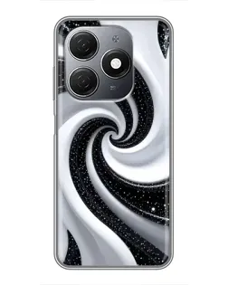 Чехол для TECNO Spark 20 с картинкой «Черно-белая спираль» Чехол для TECNO Spark 20 с картинкой «Черно-белая спираль»