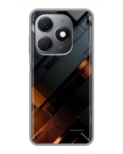 Чехол для TECNO Spark 20 с картинкой «Черные геометрические блоки» Чехол для TECNO Spark 20 с картинкой «Черные геометрические блоки»