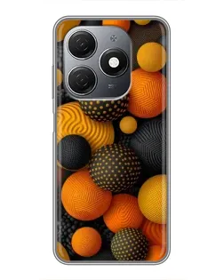 Чехол для TECNO Spark 20 с картинкой «Объемные оранжевые сферы» Чехол для TECNO Spark 20 с картинкой «Объемные оранжевые сферы»