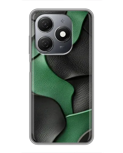 Чехол для TECNO Spark 20 с картинкой «Зеленые кожаные волны» Чехол для TECNO Spark 20 с картинкой «Зеленые кожаные волны»