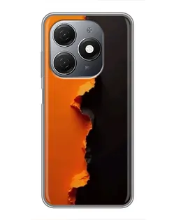Чехол для TECNO Spark 20 с картинкой «Оранжевый разлом» Чехол для TECNO Spark 20 с картинкой «Оранжевый разлом»