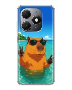 Чехол для TECNO Spark 20 с картинкой «Морская капибара» Чехол для TECNO Spark 20 с картинкой «Морская капибара»