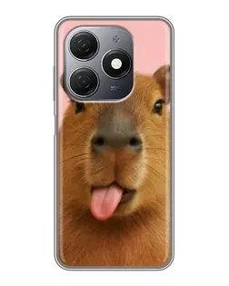 Чехол для TECNO Spark 20 с картинкой «Капибара с языком» Чехол для TECNO Spark 20 с картинкой «Капибара с языком»