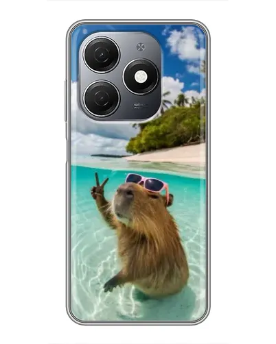 Чехол для TECNO Spark 20 с картинкой «Капибара на море» Чехол для TECNO Spark 20 с картинкой «Капибара на море»