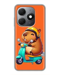 Чехол для TECNO Spark 20 с картинкой «Капибара на скутере» Чехол для TECNO Spark 20 с картинкой «Капибара на скутере»