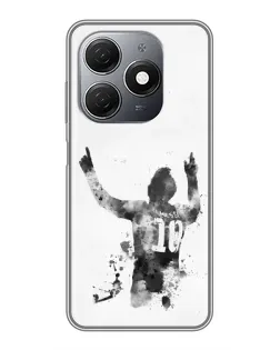 Чехол для TECNO Spark 20 с картинкой «Черно-белый силуэт Месси» Чехол для TECNO Spark 20 с картинкой «Черно-белый силуэт Месси»