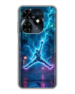 Чехол для TECNO Spark 20c с картинкой «Jordan Gold Jumpman» Чехол для TECNO Spark 20c с картинкой «Jordan Gold Jumpman»