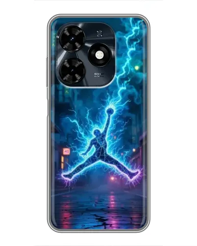 Чехол для TECNO Spark 20c с картинкой «Jordan Gold Jumpman»