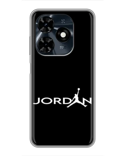 Чехол для TECNO Spark 20c с картинкой «Jordan White Logo»