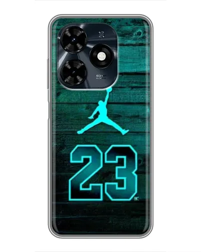 Чехол для TECNO Spark 20c с картинкой «Jordan Cyan 23»