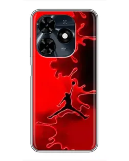 Чехол для TECNO Spark 20c с картинкой «Jordan Red Smoke»