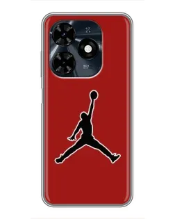 Чехол для TECNO Spark 20c с картинкой «Jordan Red Back»