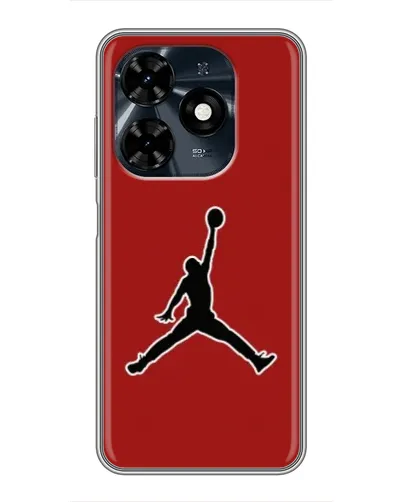 Чехол для TECNO Spark 20c с картинкой «Jordan Red Back»