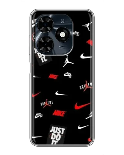 Чехол для TECNO Spark 20c с картинкой «Nike Mix Pattern»