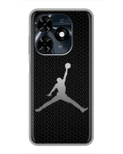 Чехол для TECNO Spark 20c с картинкой «Jordan Dark Carbon»