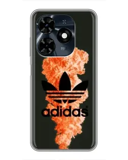 Чехол для TECNO Spark 20c с картинкой «Оранжевый дым Adidas» Чехол для TECNO Spark 20c с картинкой «Оранжевый дым Adidas»