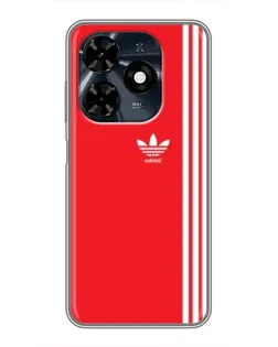 Чехол для TECNO Spark 20c с картинкой «Красный минимализм Adidas» Чехол для TECNO Spark 20c с картинкой «Красный минимализм Adidas»