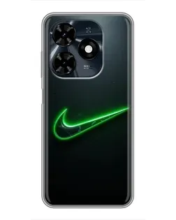 Чехол для TECNO Spark 20c с картинкой «Неоновый контур Nike» Чехол для TECNO Spark 20c с картинкой «Неоновый контур Nike»